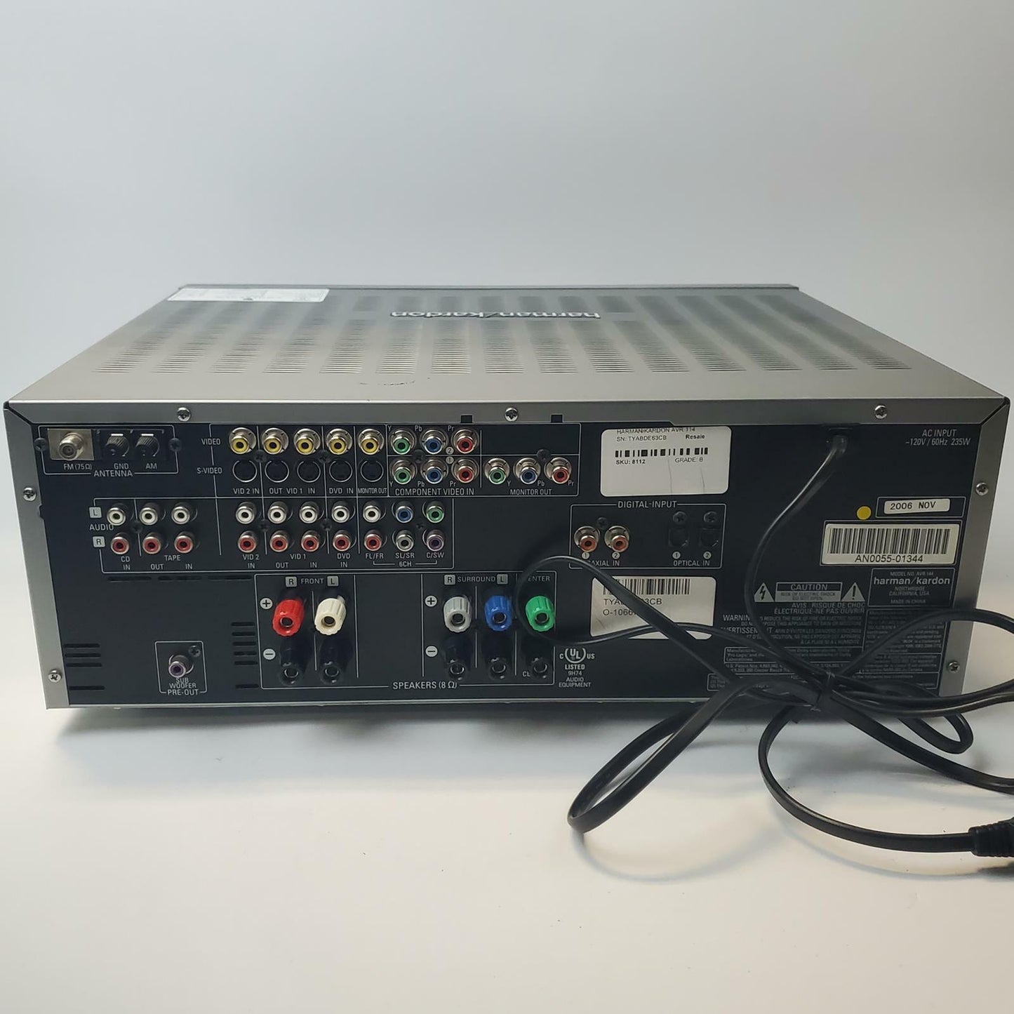 HARMAN/KARDON AVR 144 5.1 AV Surround Receiver w/ Remote | Grade B