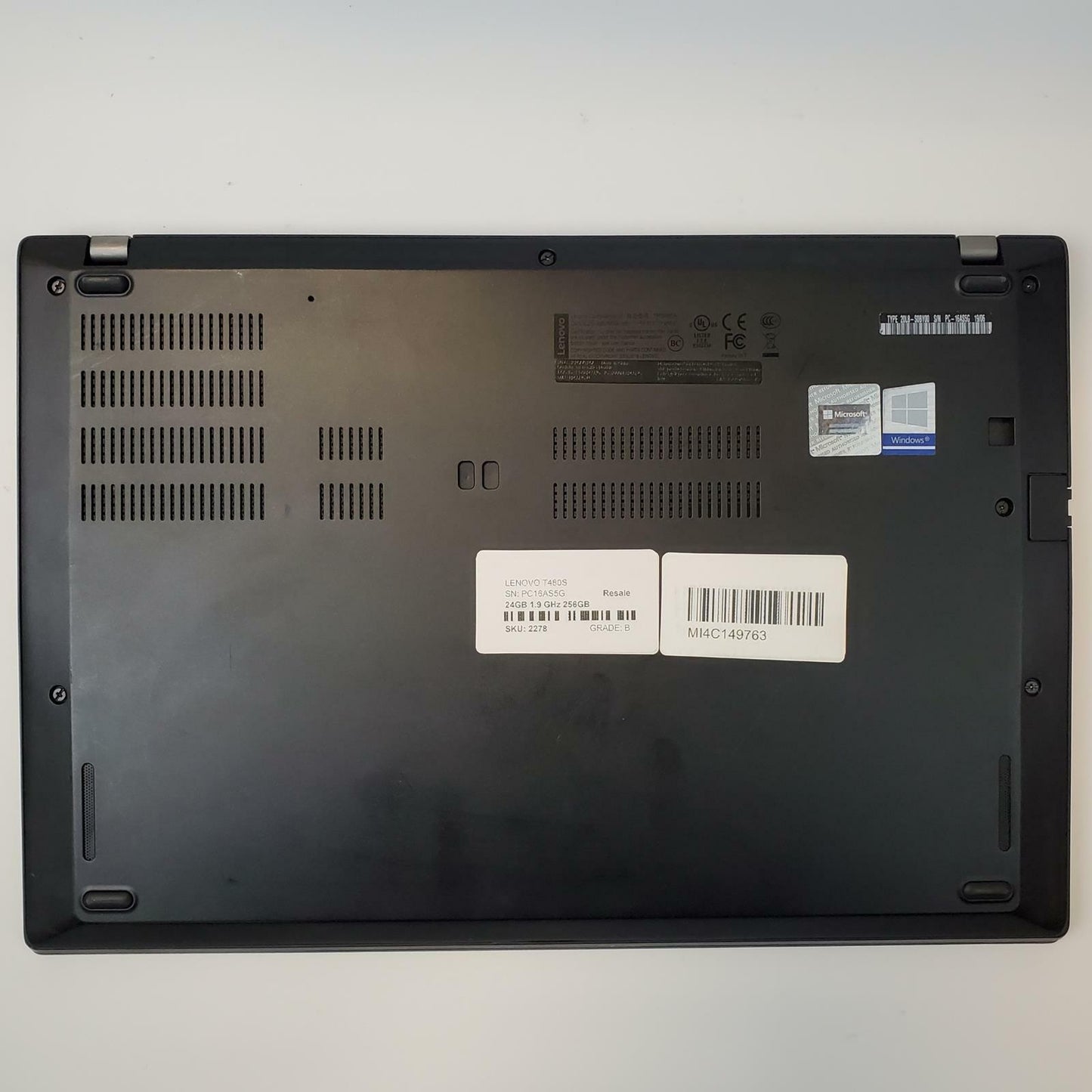 Lenovo ThinkPad T480S Win 11 Home i7-8650U 24GB RAM 256GB NVMe | Grade B
