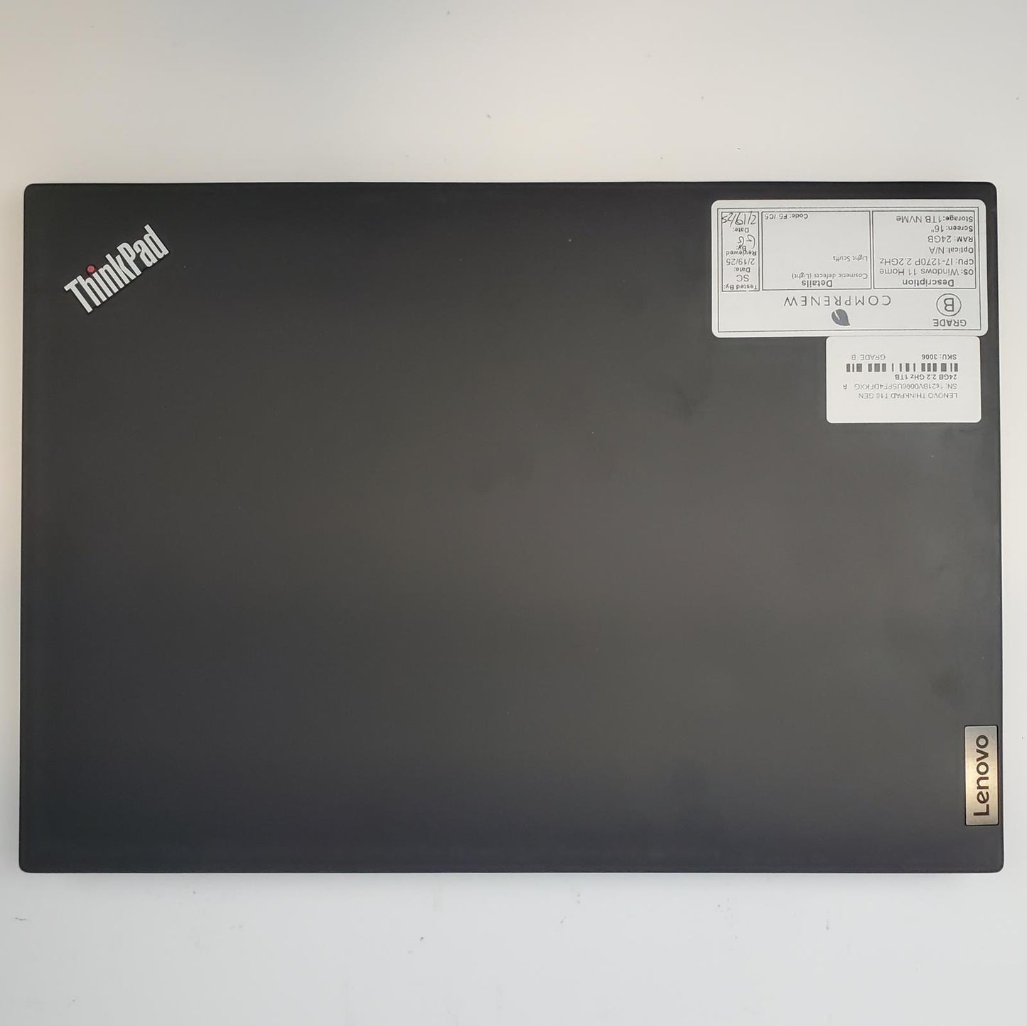 Lenovo ThinkPad T16 Gen 1 Win 11 Home i7-1270P 24GB RAM 1TB NVMe | Grade B