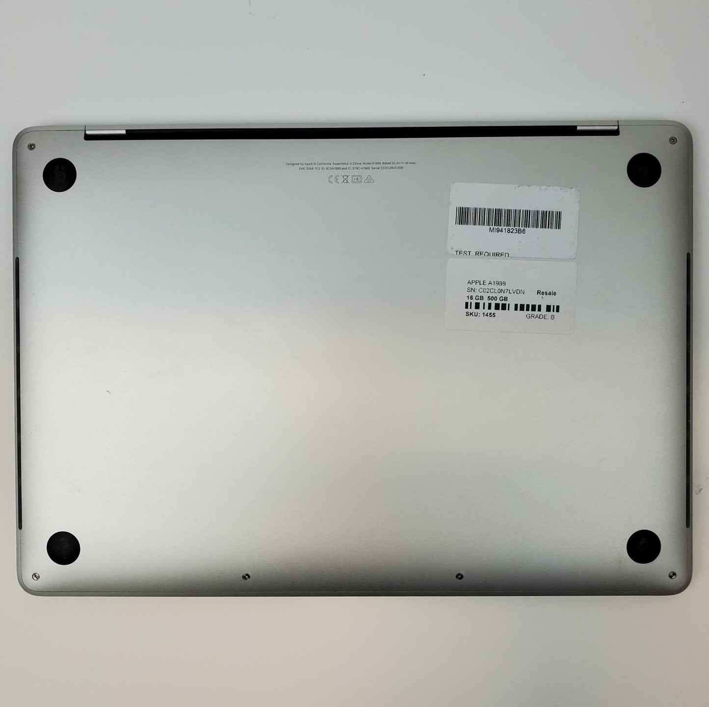 Apple MacBook Pro A1989 macOS Sonoma i7-8569U 16GB RAM 500GB NVMe | Grade B