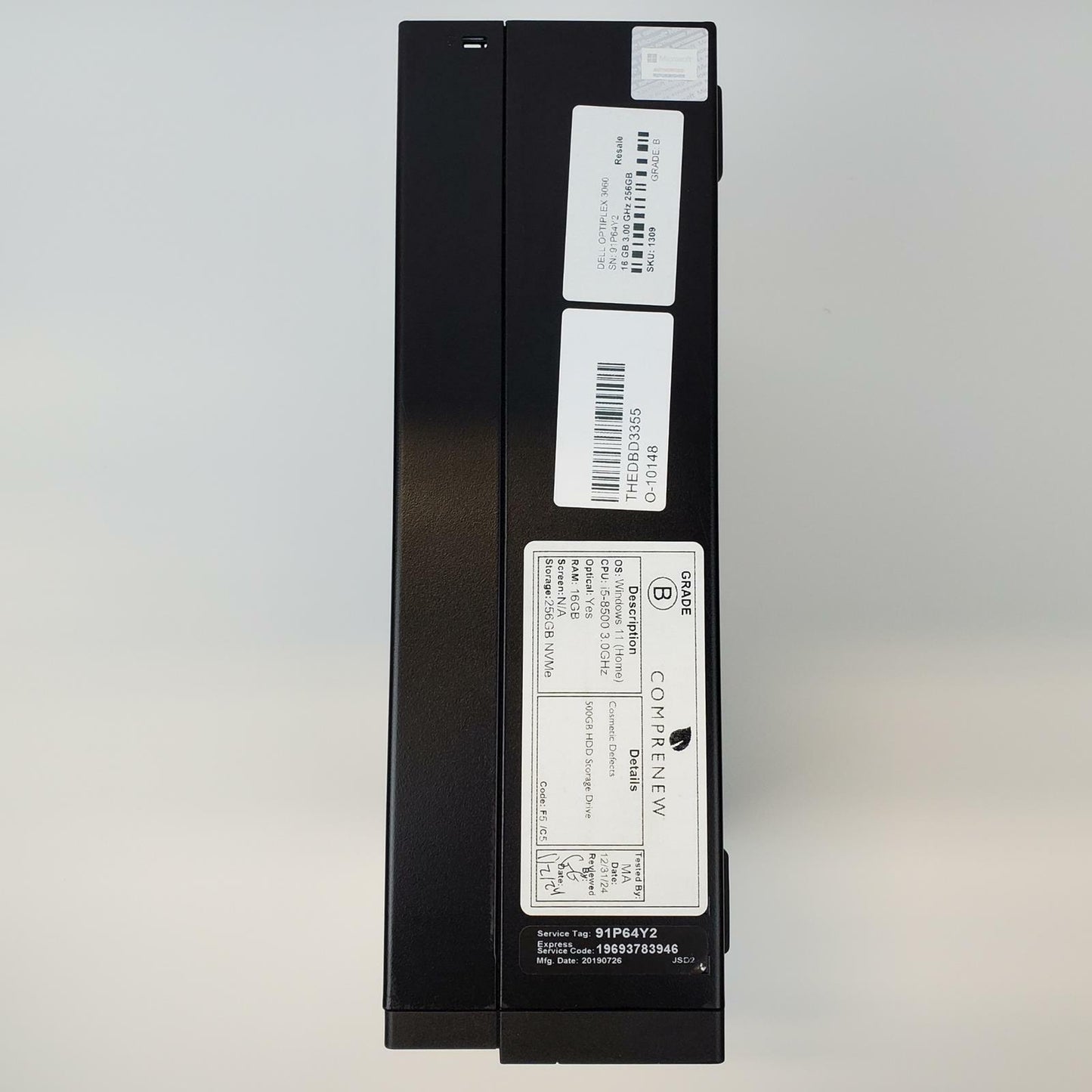 Dell OptiPlex 3060 Win 11 Home i5-8500 16GB RAM 256GB NVMe | Grade B | 1309