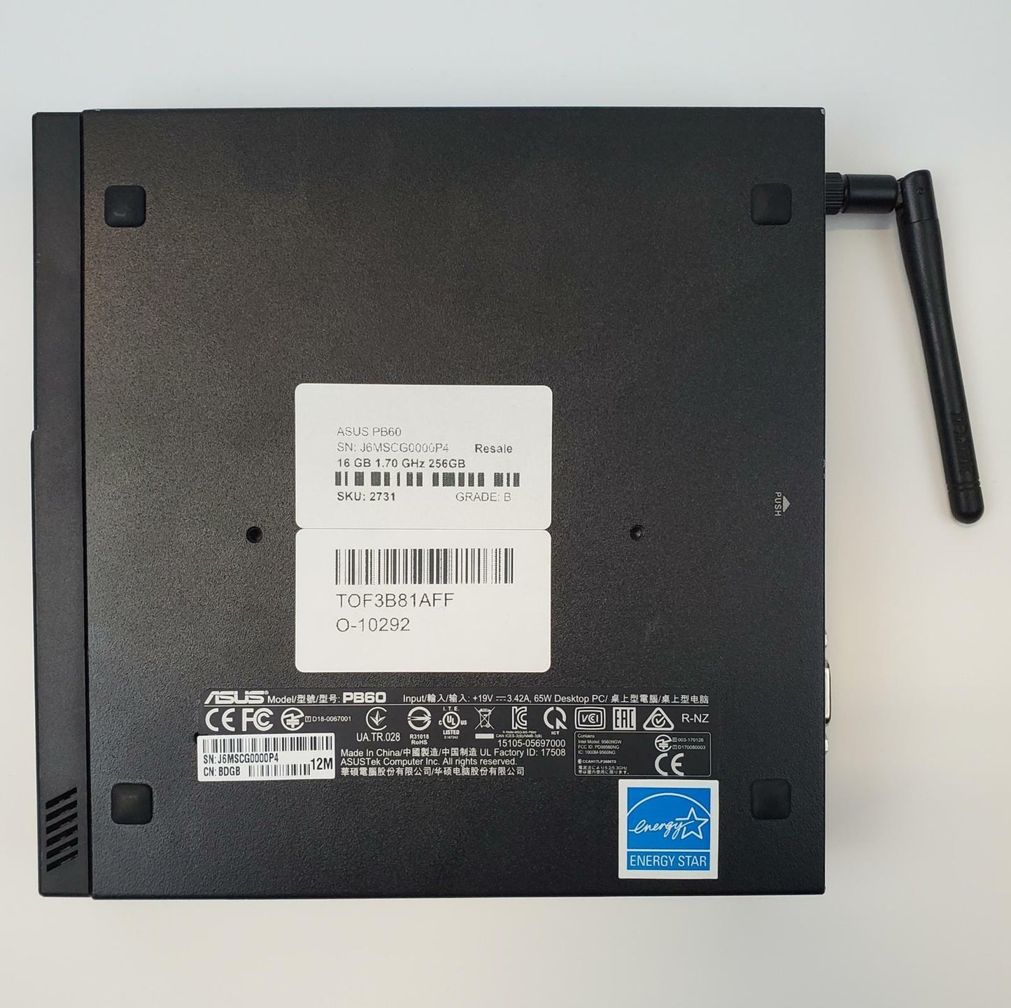 Asus PB60 Win 11 Pro i5-8400T 16GB RAM 256GB NVMe | Grade B
