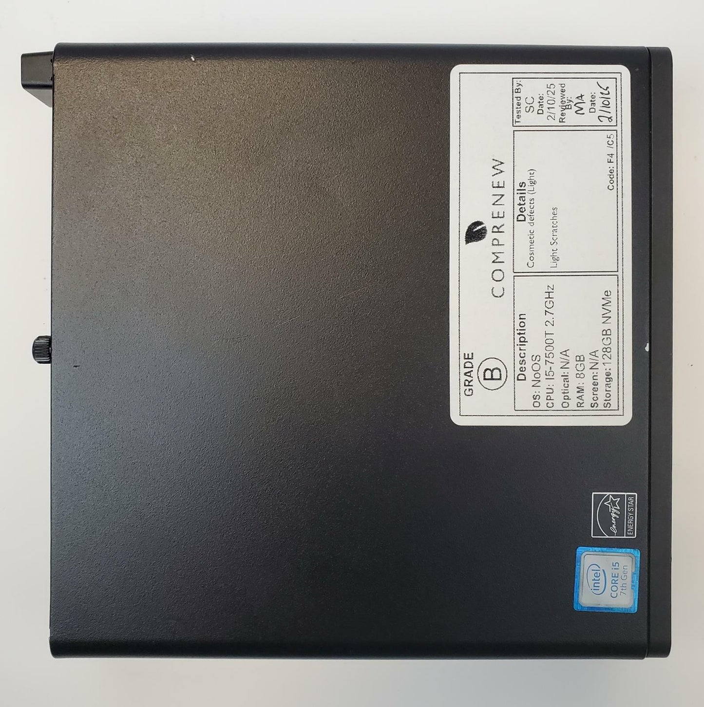 HP ProDesk 400 G3 Mini i5-7500T 8GB RAM 128GB NVMe | Grade B