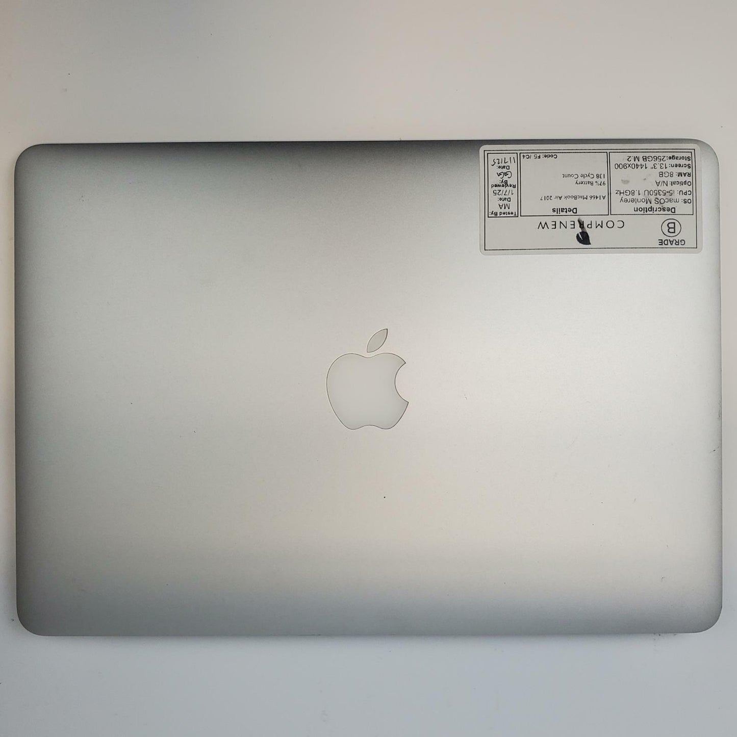 Apple A1466 MacBook Air Monterey i5-5350U 8GB RAM 256GB M.2 | Grade B | 3852