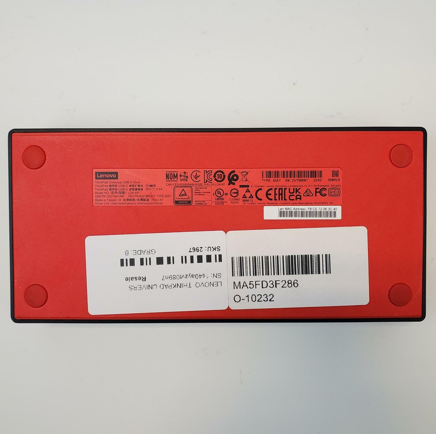 Lenovo ThinkPad LDA-KP Universal USB-C Docking Station | Grade B