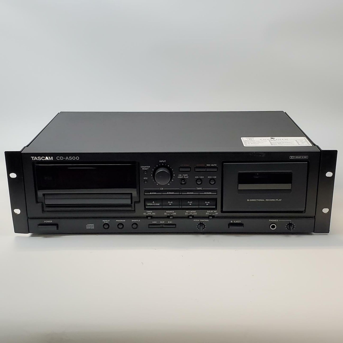 Tascam CD-A500 Rack Mount Cassette Deck/CD Player | Grade B