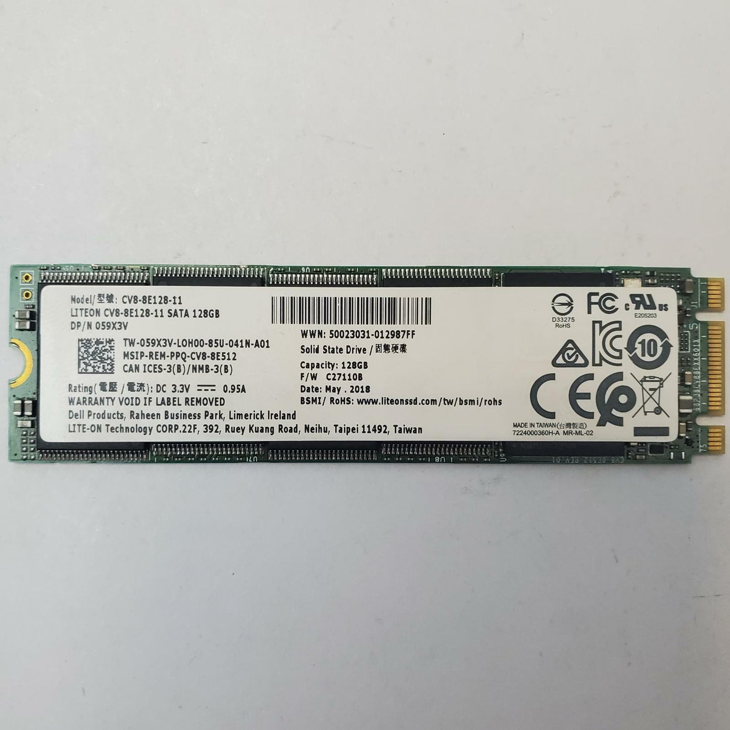 LITE-ON CV8-8128-11 128GB 2280 Gen3 M.2 Internal SSD | Grade A