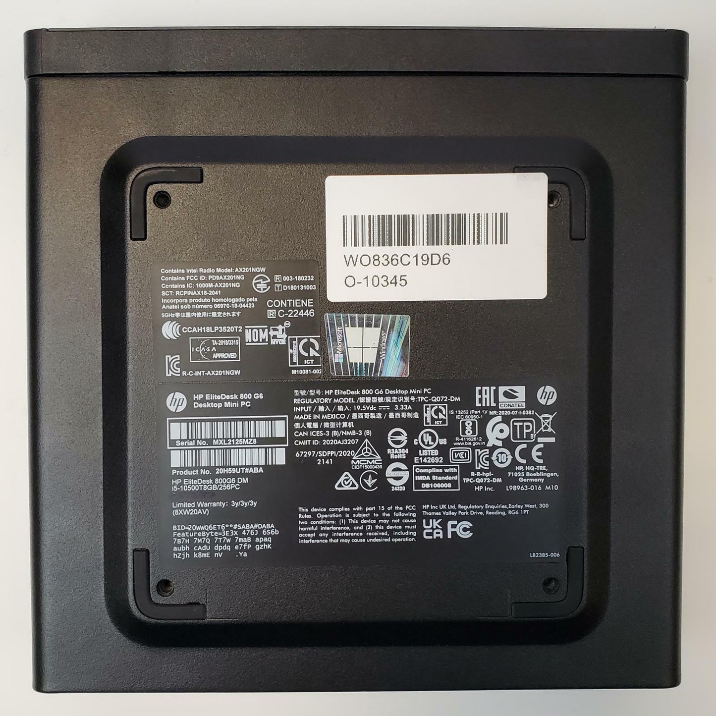 HP EliteDesk 800 G6 Win 11 Home i5-10500T 16GB RAM 1TB NVMe | Grade A