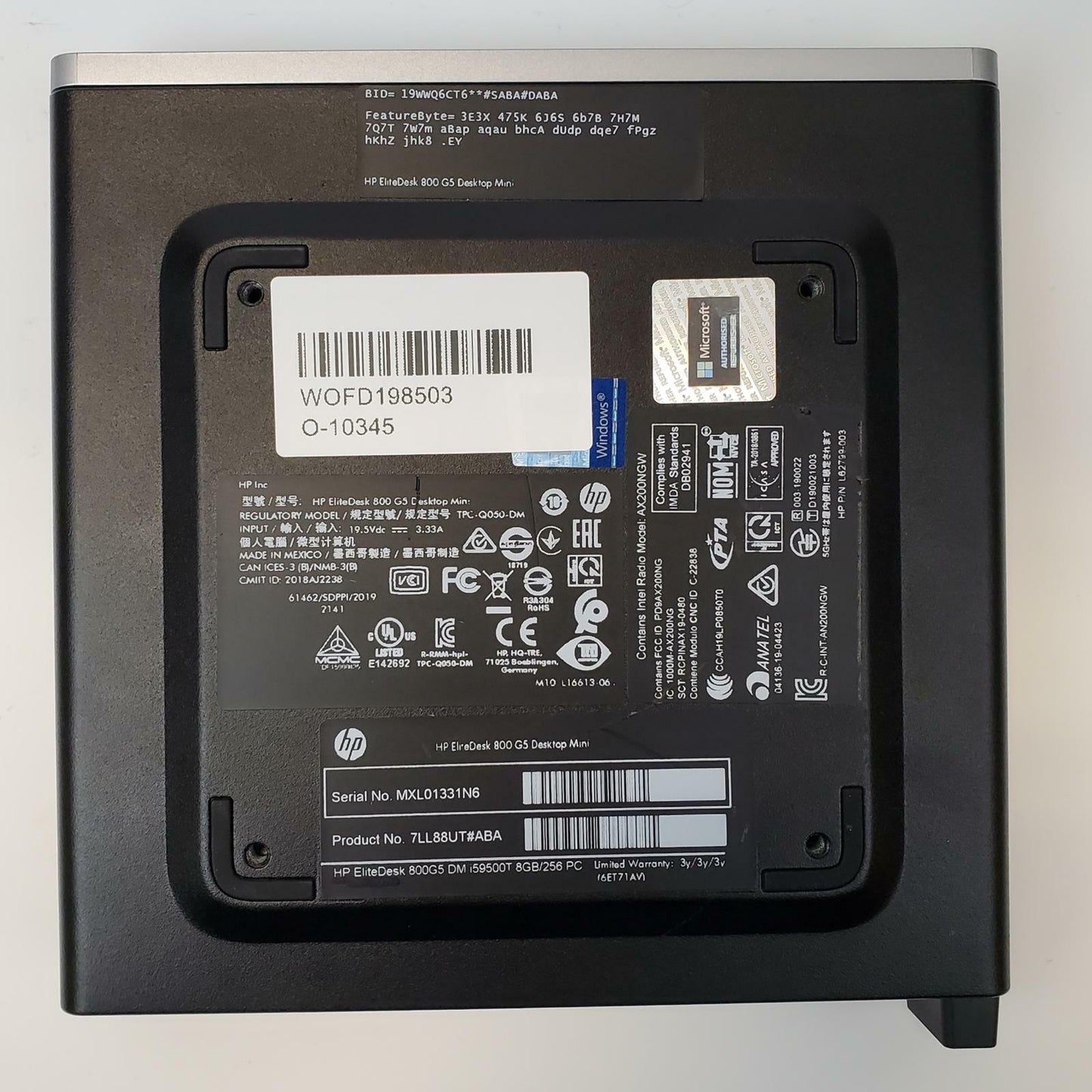 HP EliteDesk 800 G5 Win 11 Home i5-9500T 16GB RAM 512GB NVMe | Grade B