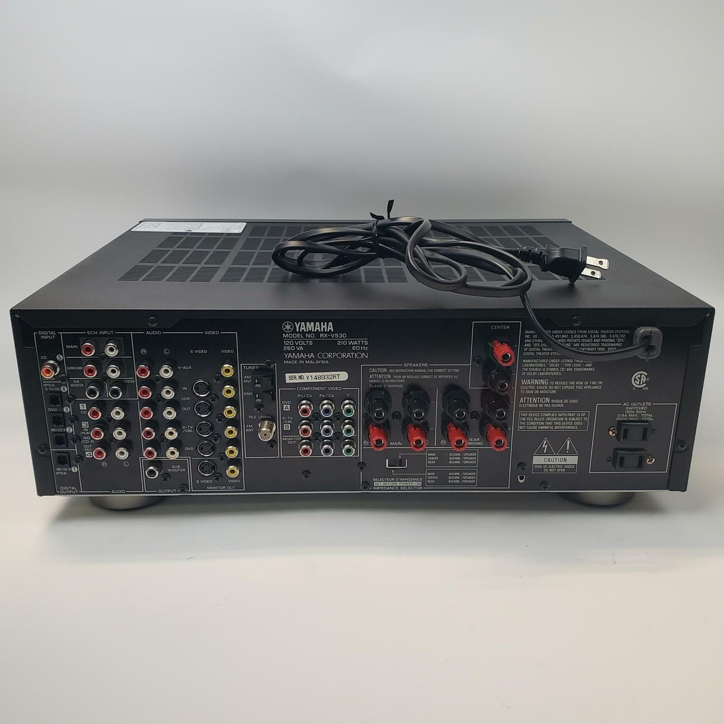Yamaha RX-V530 5.1 AV Surround Receiver w/ Remote | Grade B