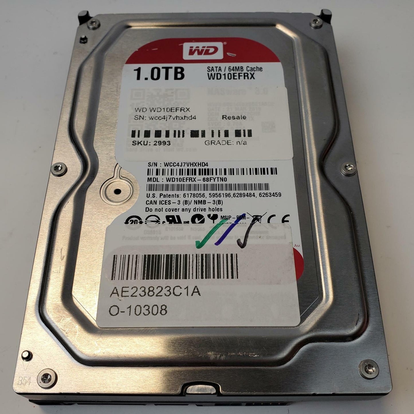 Western Digital WD10EFRX 1TB 3.5" SATA Internal HDD | Grade A