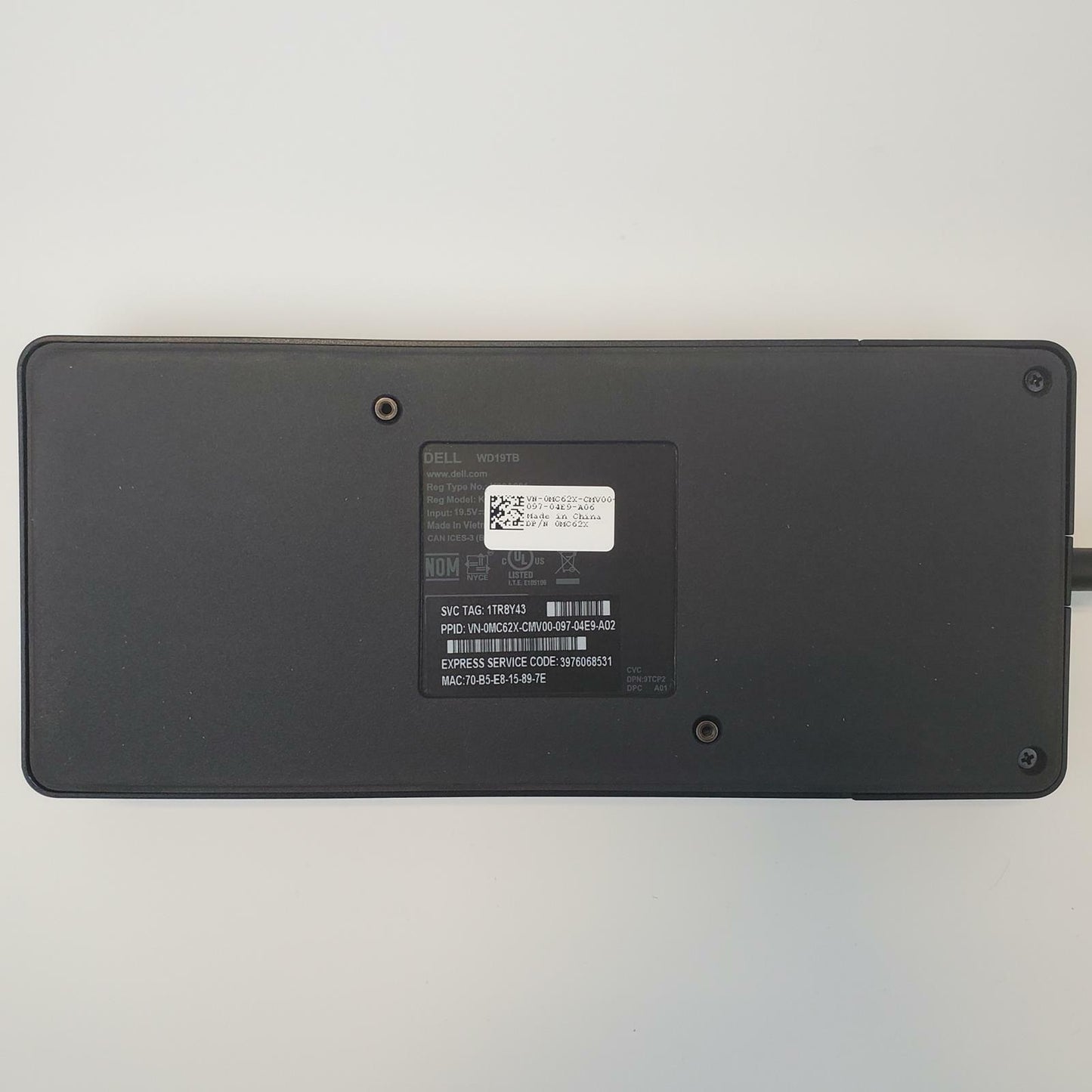 Dell WD19TB Thunderbolt Docking Station Bundle | Grade B