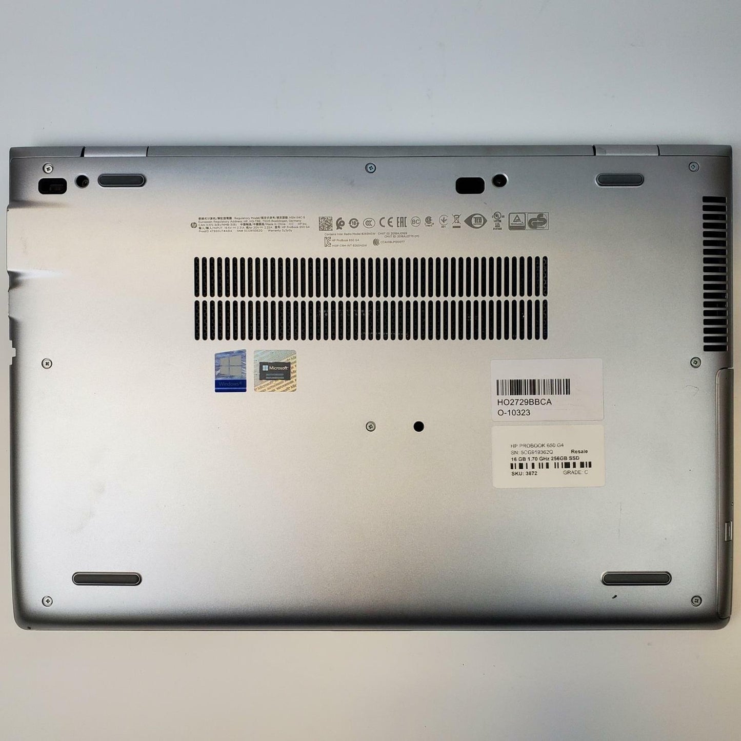 HP ProBook 650 G4 Win 11 Home i5-8350U 16GB RAM 256GB M.2 | Grade C
