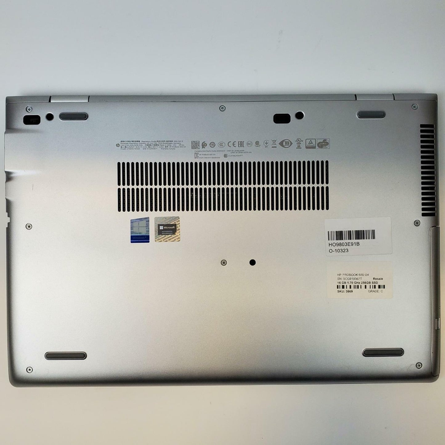 HP ProBook 650 G4 Win 11 Home i5-8350U 16GB RAM 256GB M.2 | Grade C | 3869