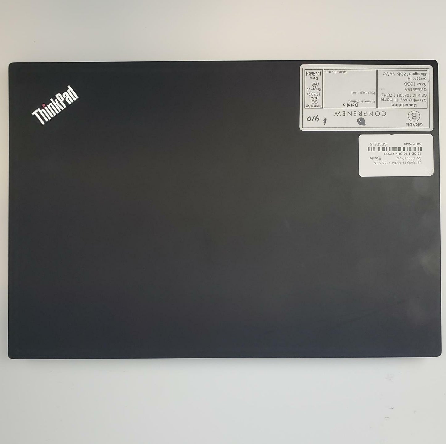 Lenovo ThinkPad T15 Gen 1 Win 11 Home i7-10510U 16GB RAM 512GB NVMe | Grade B