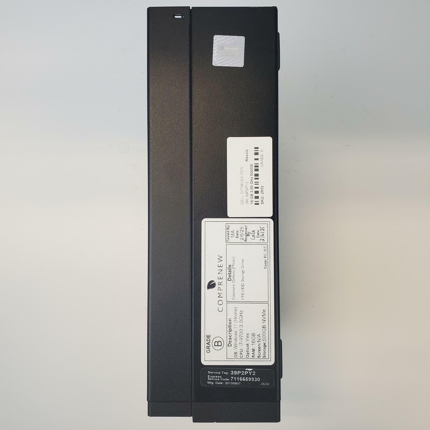 Dell OptiPlex 7070 Win 11 Home i7-9700 16GB RAM 500GB NVMe | Grade B