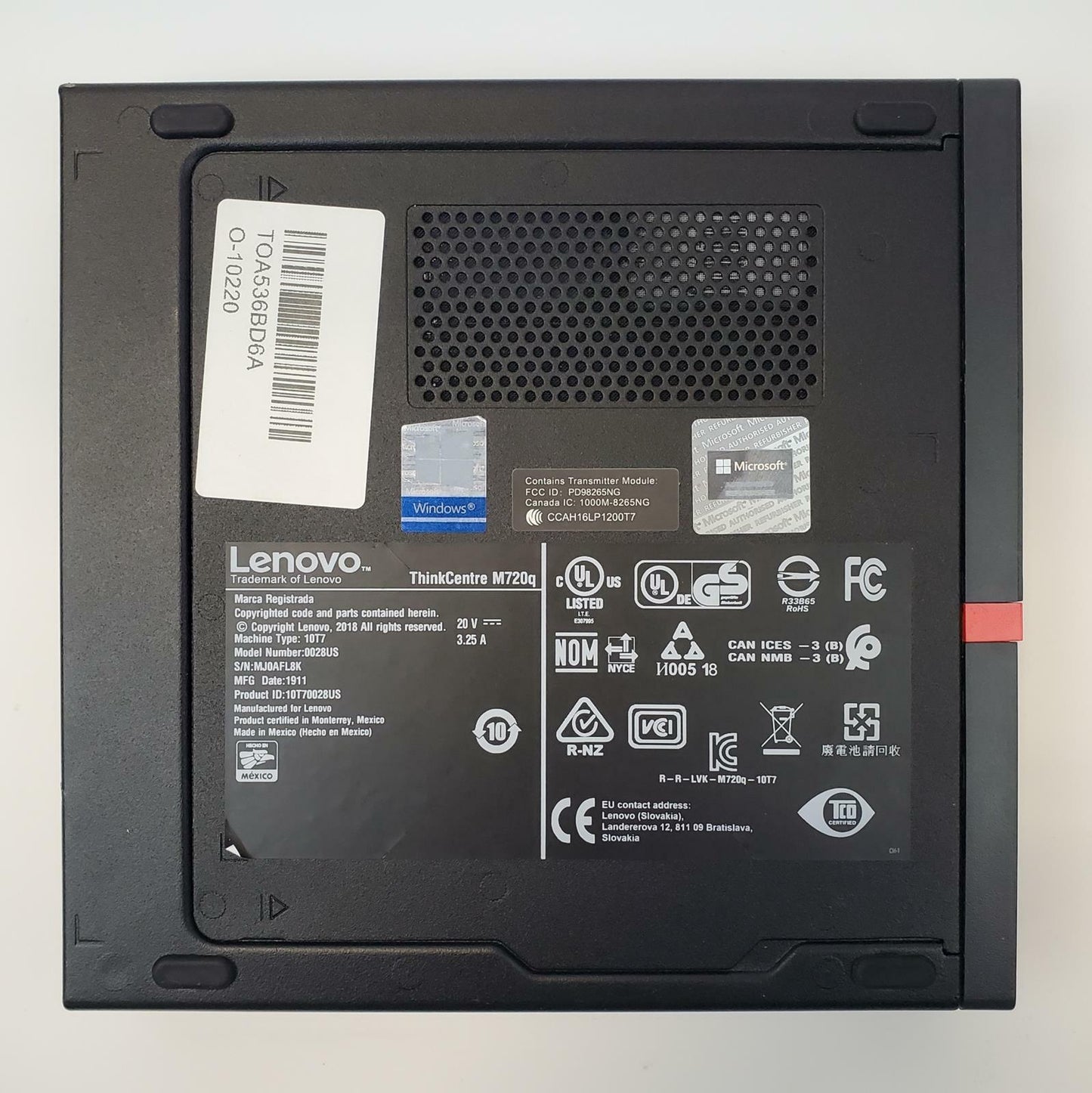 Lenovo ThinkCentre M720q Win 11 Home i5-8400T 16GB RAM 256GB NVMe | Grade B
