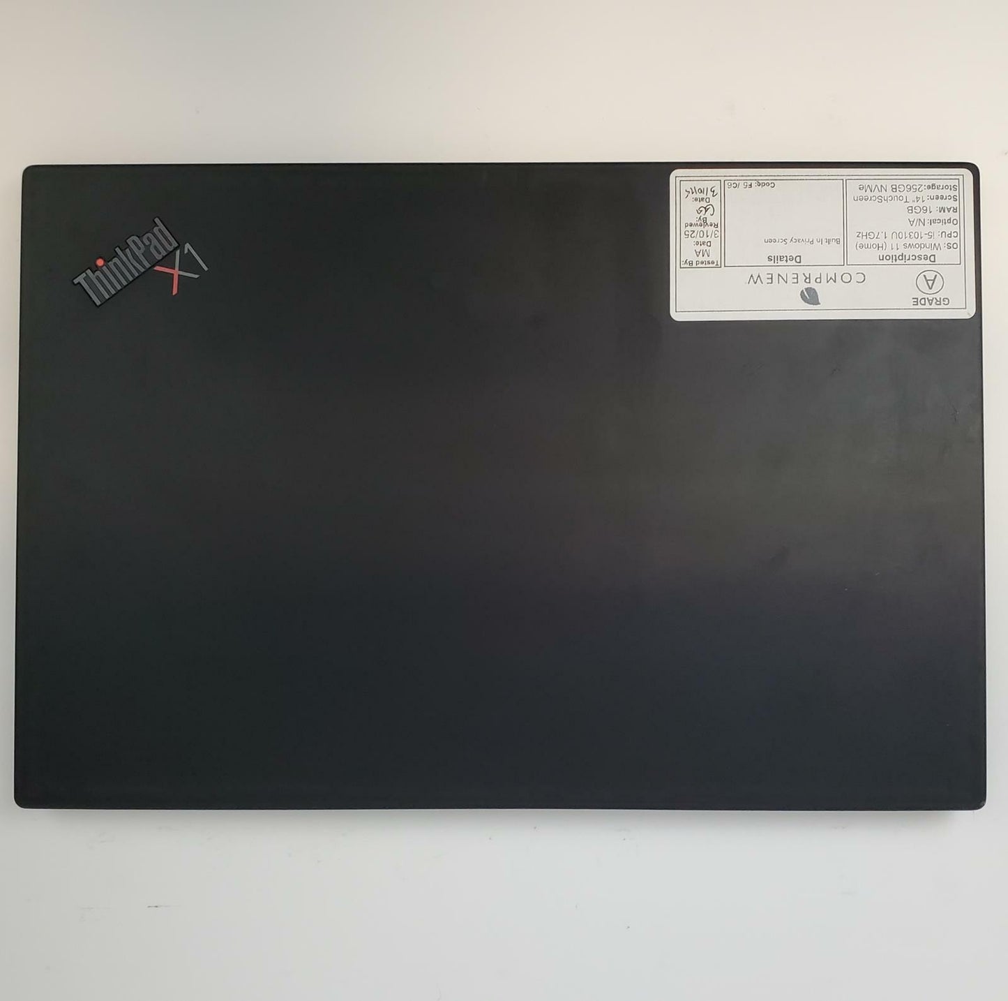 Lenovo X1 Carbon Gen 8 Win 11 Home i5-10310U 16GB RAM 256GB NVMe | Grade A