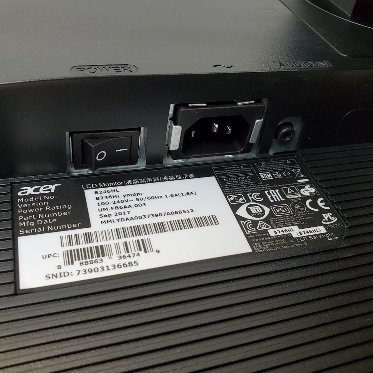 Acer B246HL 24" 1920x1080 60Hz LED Monitor | Grade B