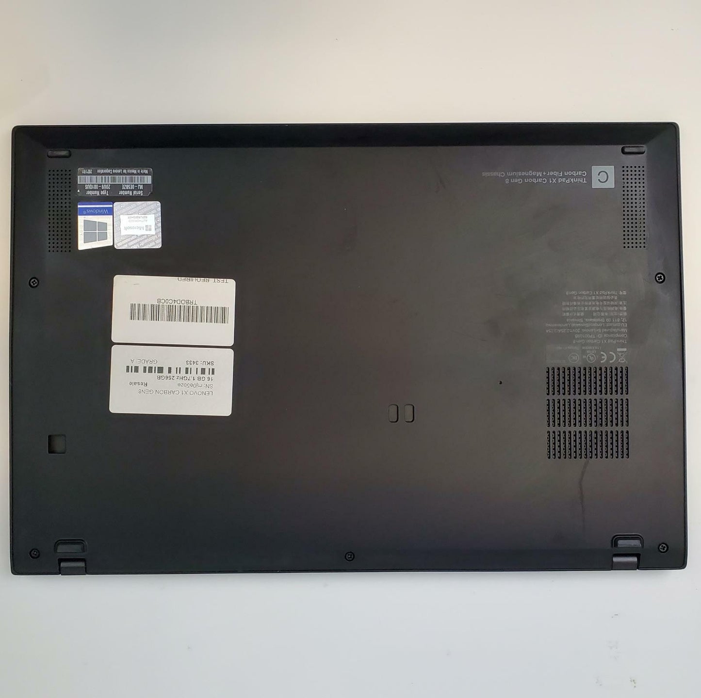 Lenovo X1 Carbon Gen 8 Win 11 Home i5-10310U 16GB RAM 256GB NVMe | Grade A