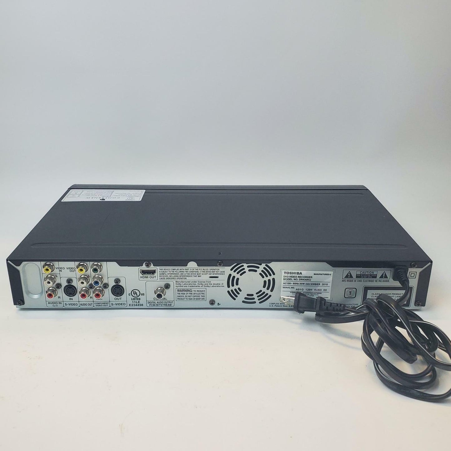 Toshiba DR430KU DVD Recorder/Player | Grade C