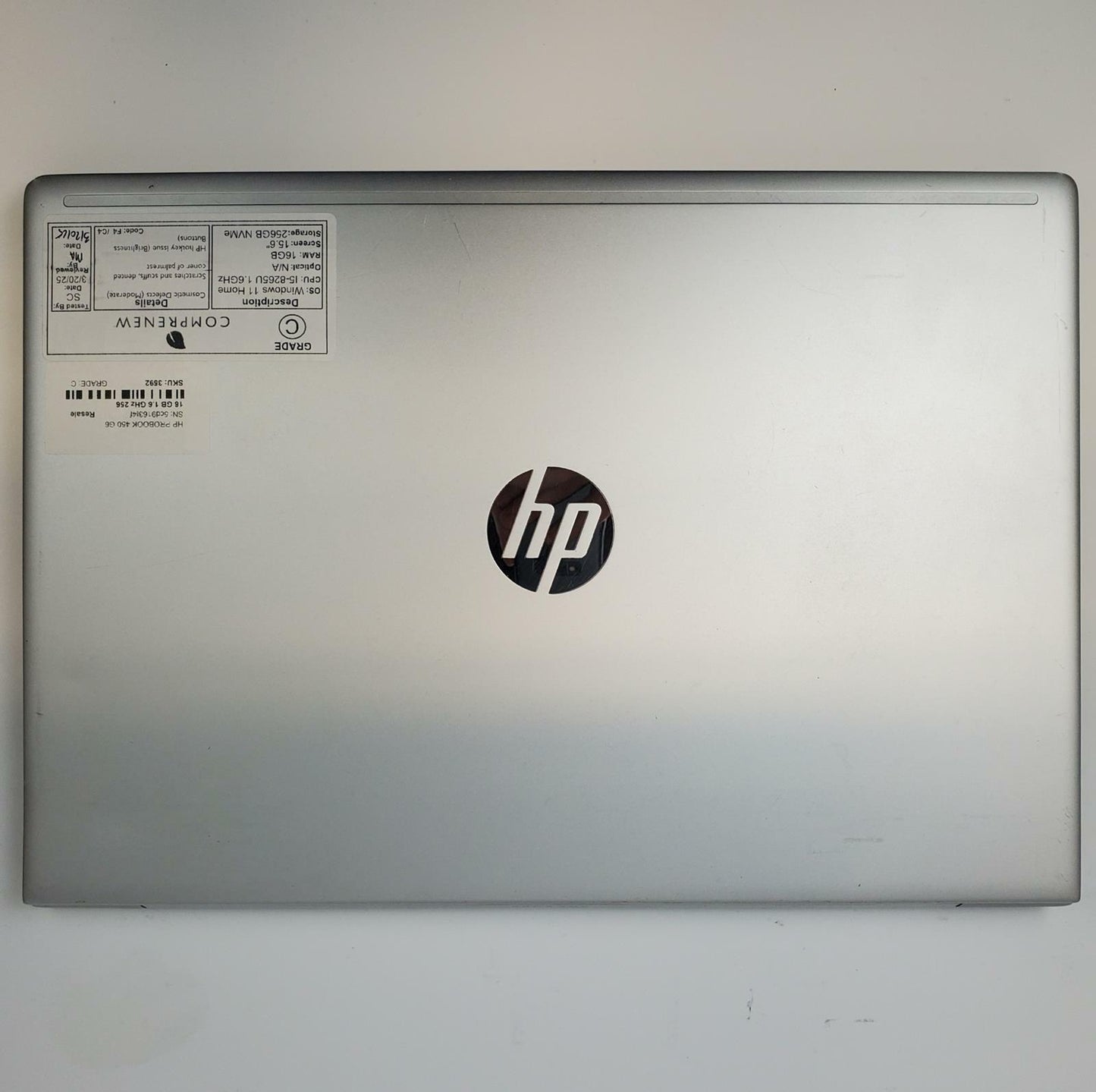 HP ProBook 450 G6 Win 11 Home i5-8265U 16GB RAM 256GB NVMe | Grade C | 3592