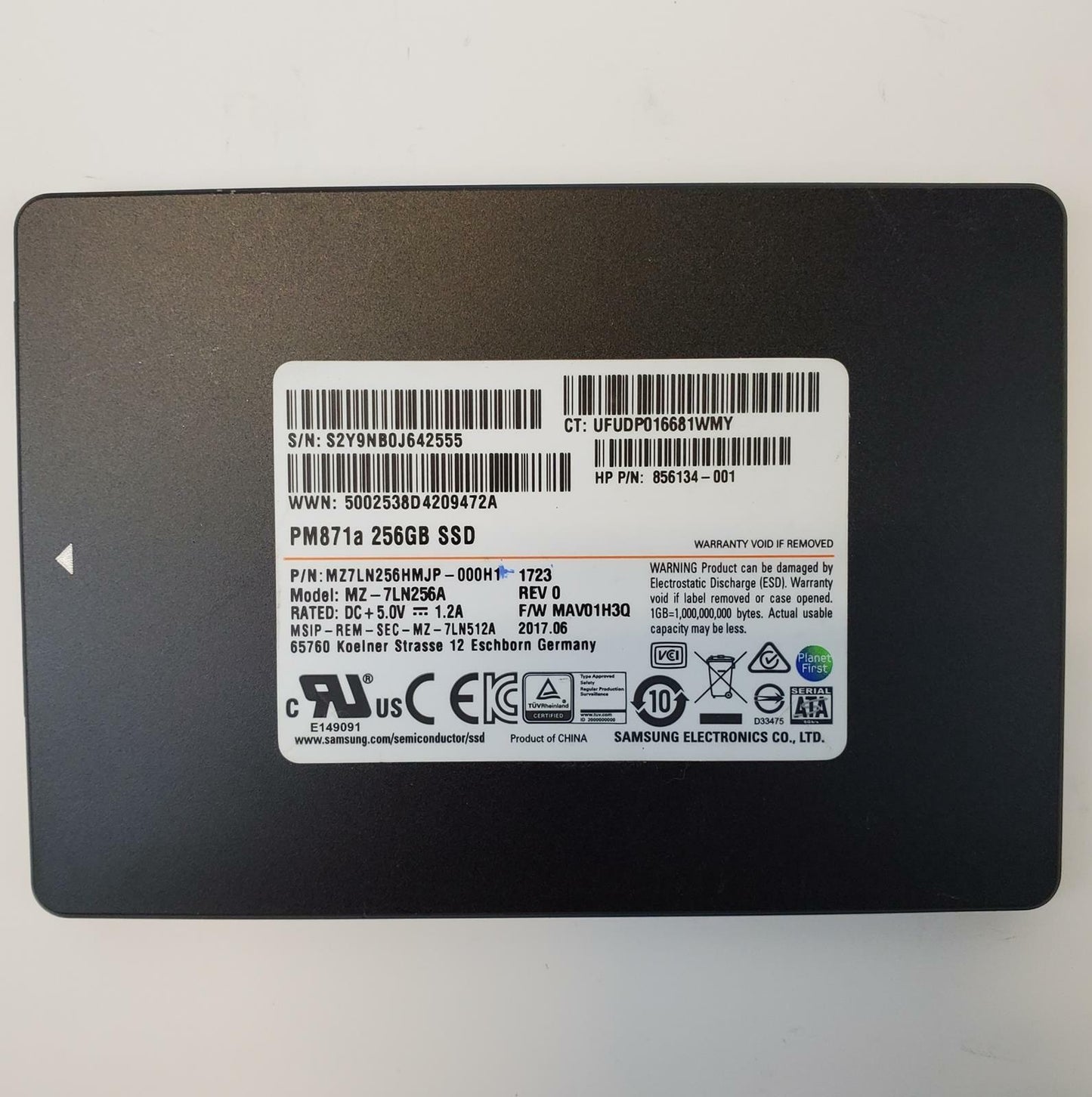 Samsung MZ-7LN256A 256GB 2.5" SATA Internal SSD | Grade A | 9313