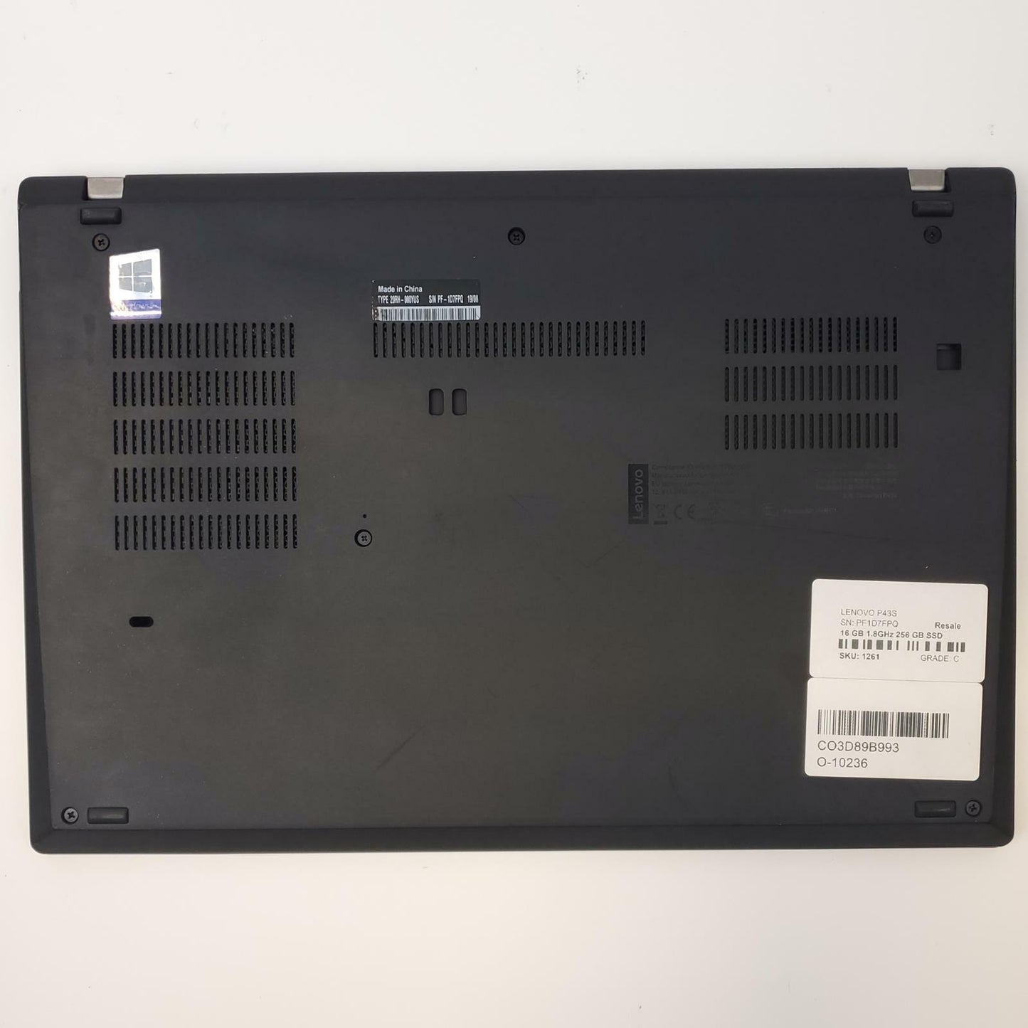 Lenovo ThinkPad P43S Win 11 Home i7-8565U 16GB RAM 256GB NVMe 2GB GPU | Grade C