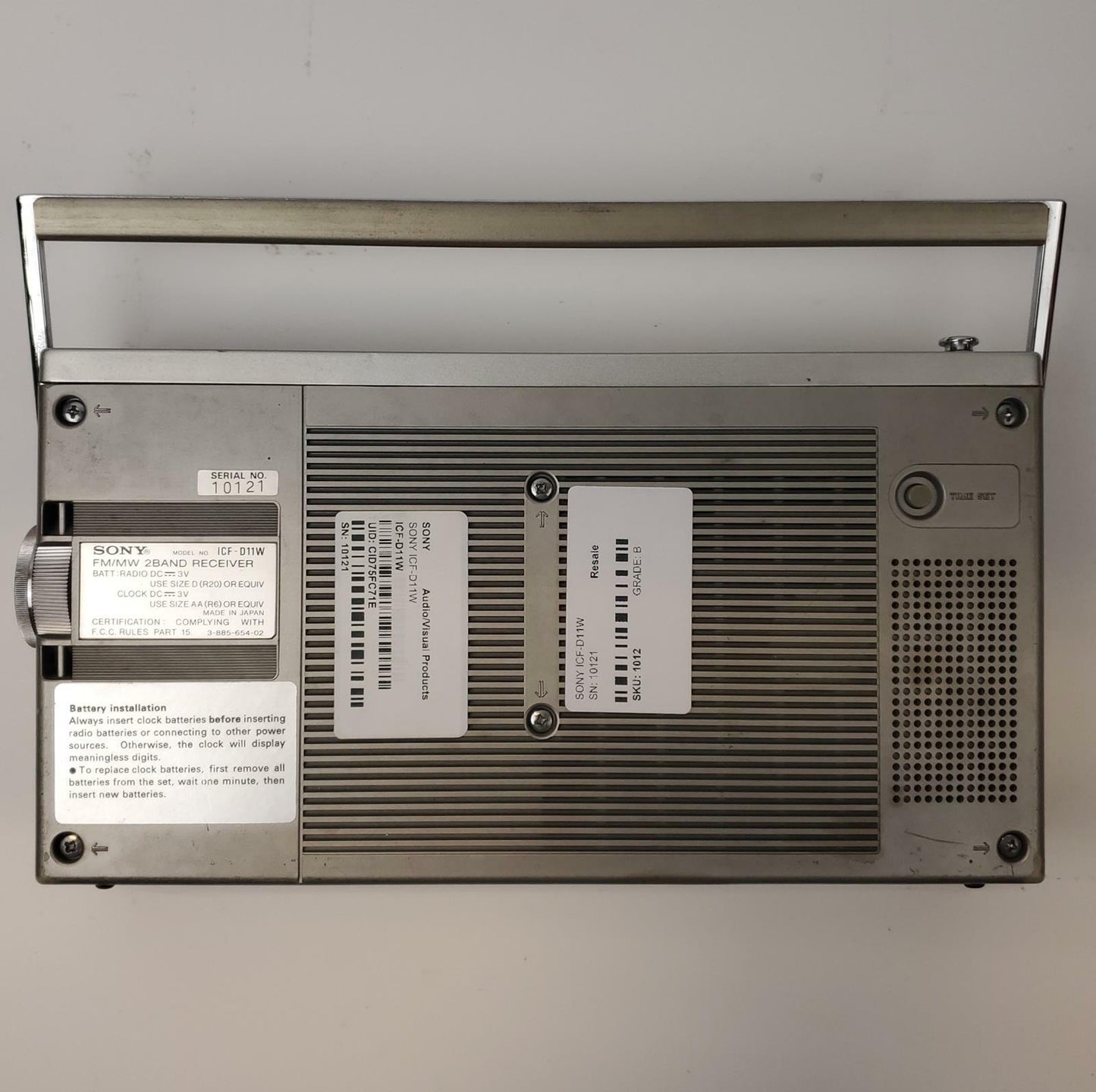 Sony ICF-D11W FM/MW 2 Band Radio Receiver | Grade B