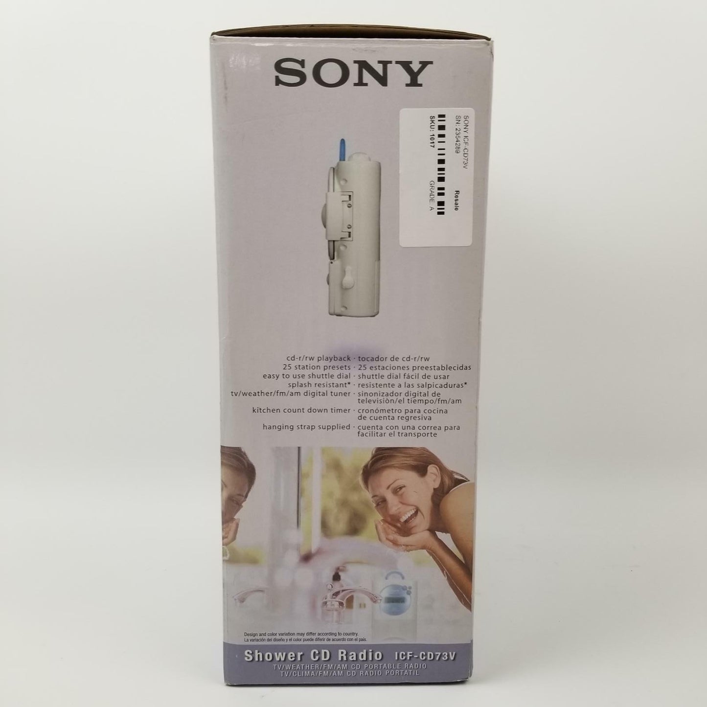 Sony ICF-CD73V Shower AM/FM Radio/CD Player | Grade A