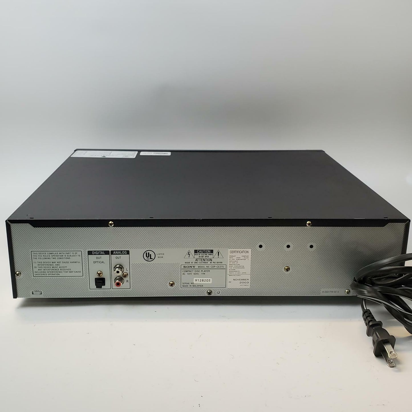 SONY CDP-CE275 5-CD Changer w/ Remote | Grade B