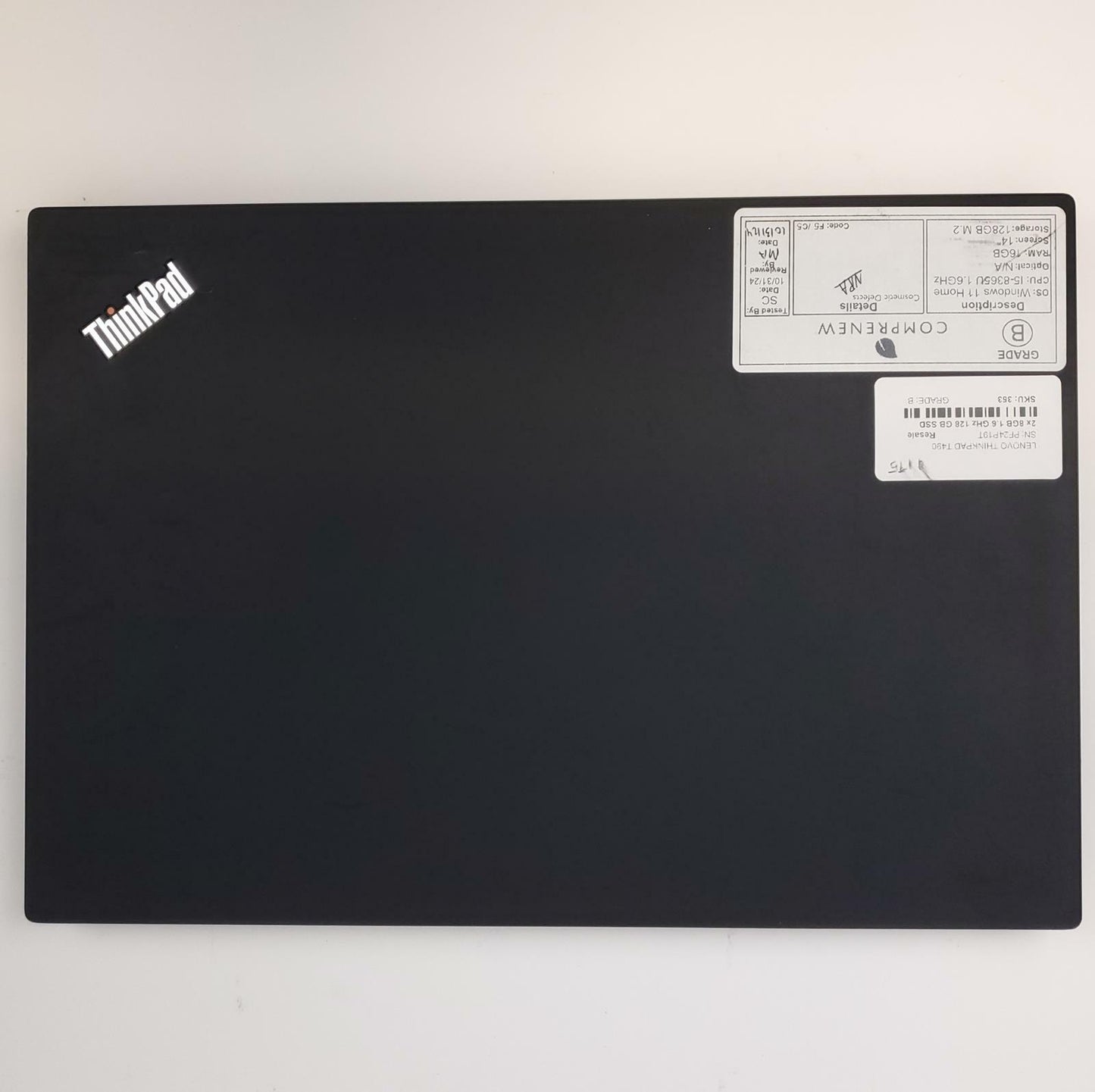 Lenovo ThinkPad T490 Win 11 Home i5-8365U 16GB RAM 128GB M.2 | Grade B