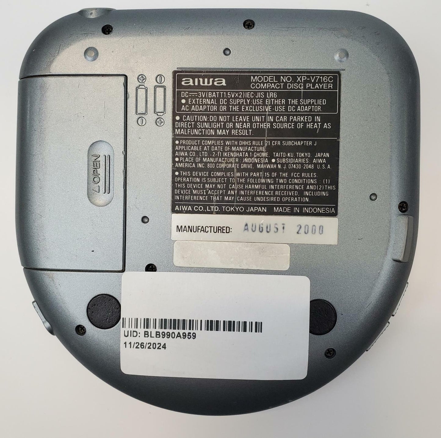 Aiwa XP-V716C Portable CD Player | Grade B