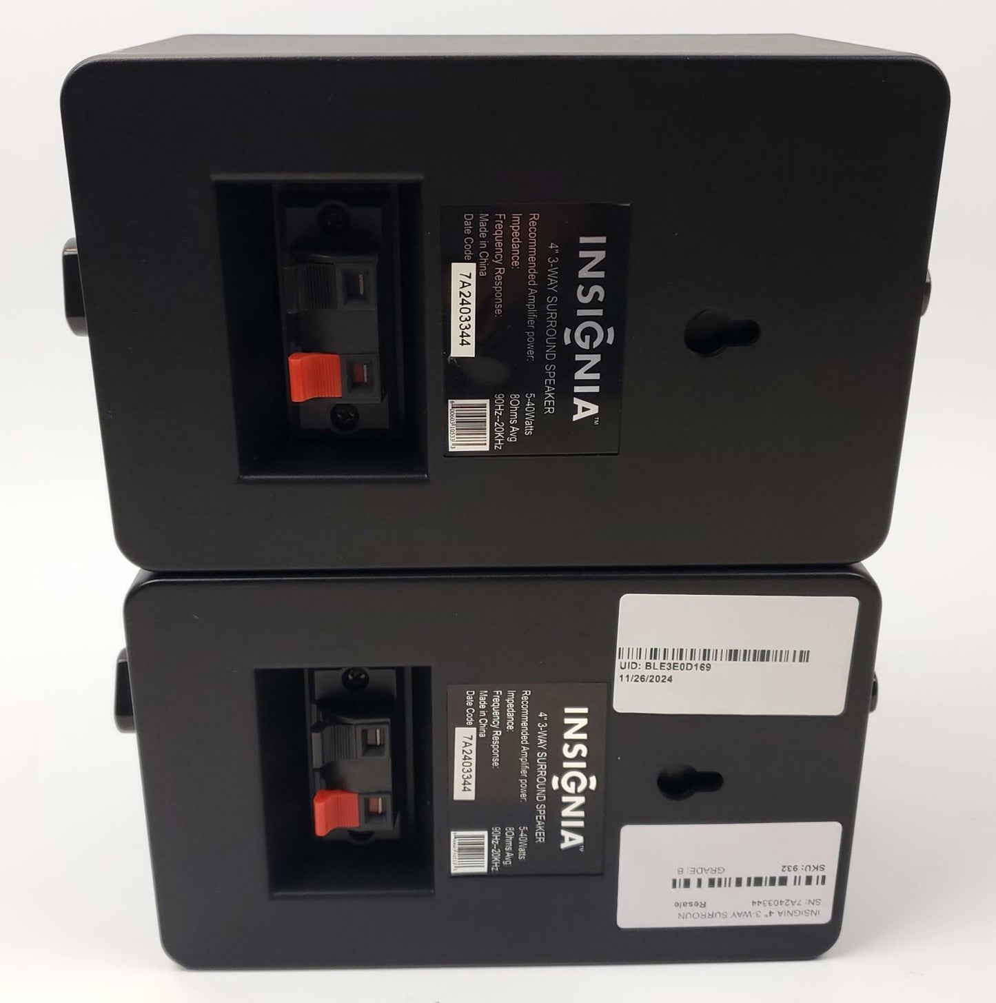 Insignia 4" 3-Way Surround Speaker Pair | Grade A