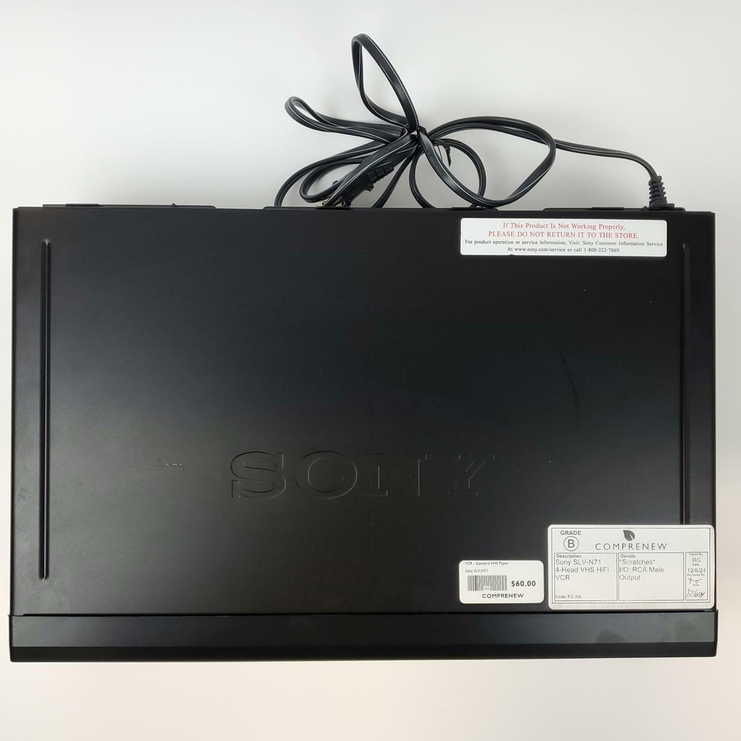 Sony SLV-N71 4-Head HiFi VCR/VHS Player | Grade B