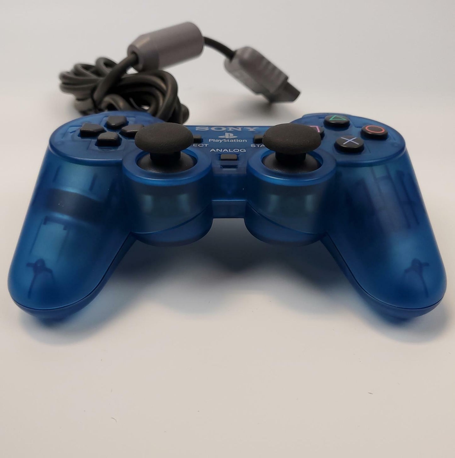 Sony PlayStation 1 SCPH-1200 DualShock Analog Clear Blue Controller | Grade A