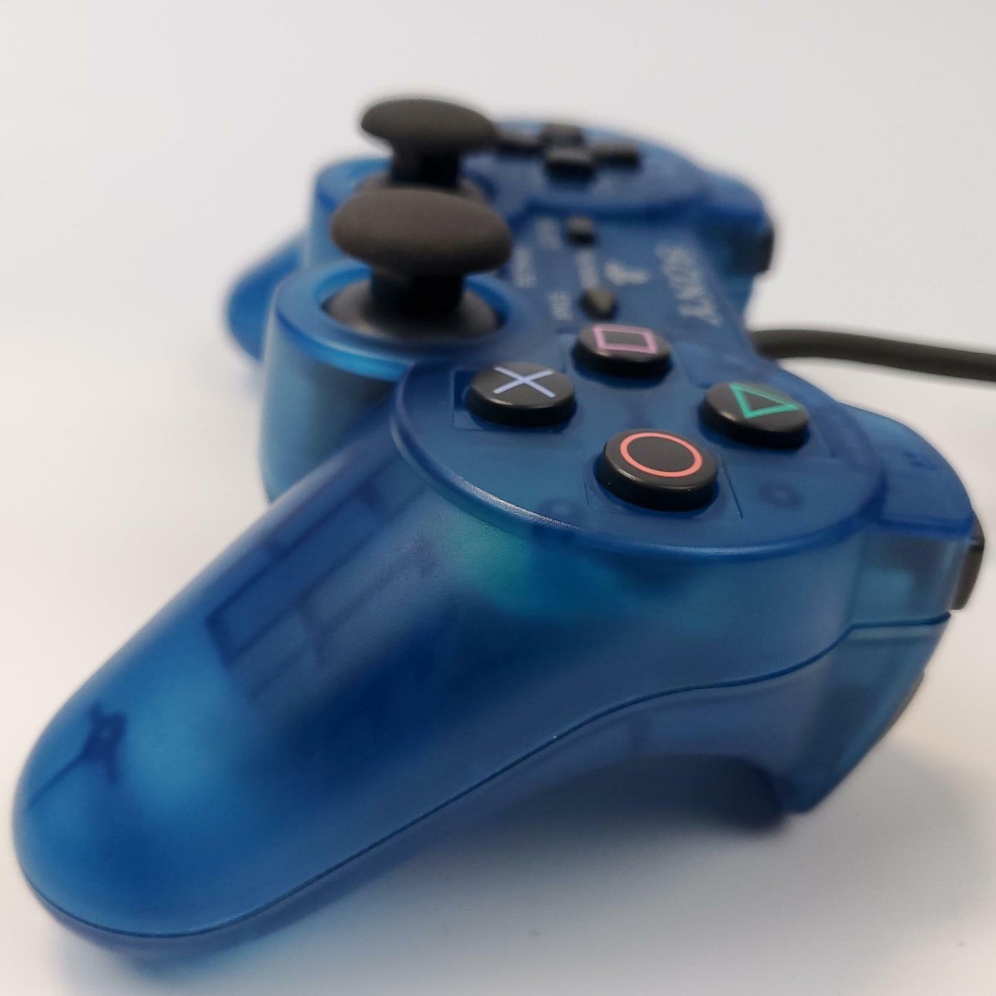 Sony PlayStation 1 SCPH-1200 DualShock Analog Clear Blue Controller | Grade A
