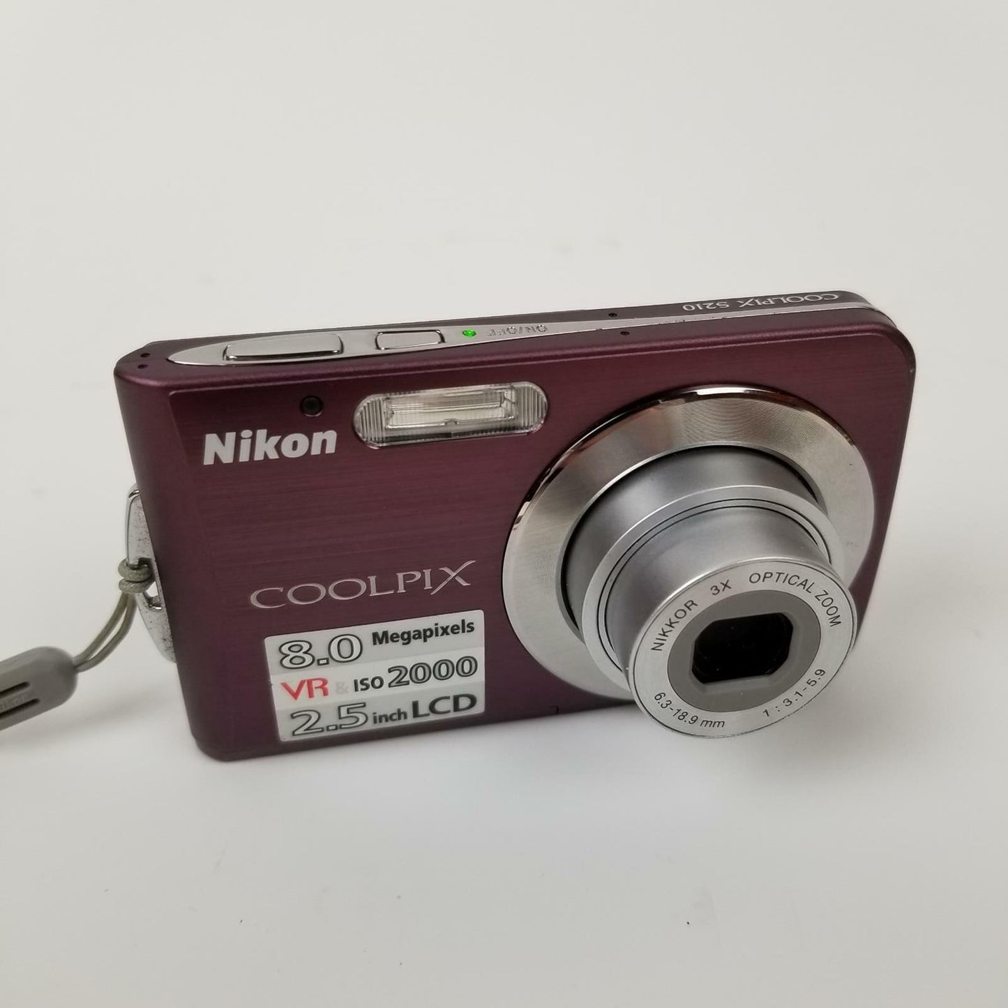 Nikon Coolpix S210 Digital Camera 8MP Plum | Grade B