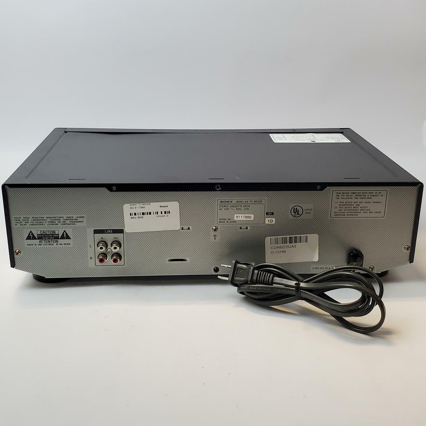 SONY TC-WE305 Stereo Dual Cassette Deck | Grade B