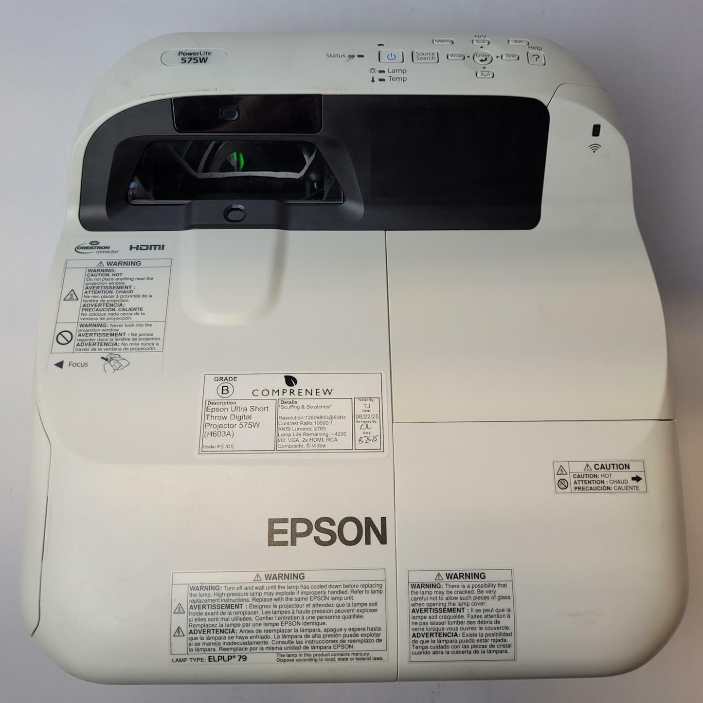 EPSON H603A Ultra Short Throw Digital Projector | Grade B | 9497