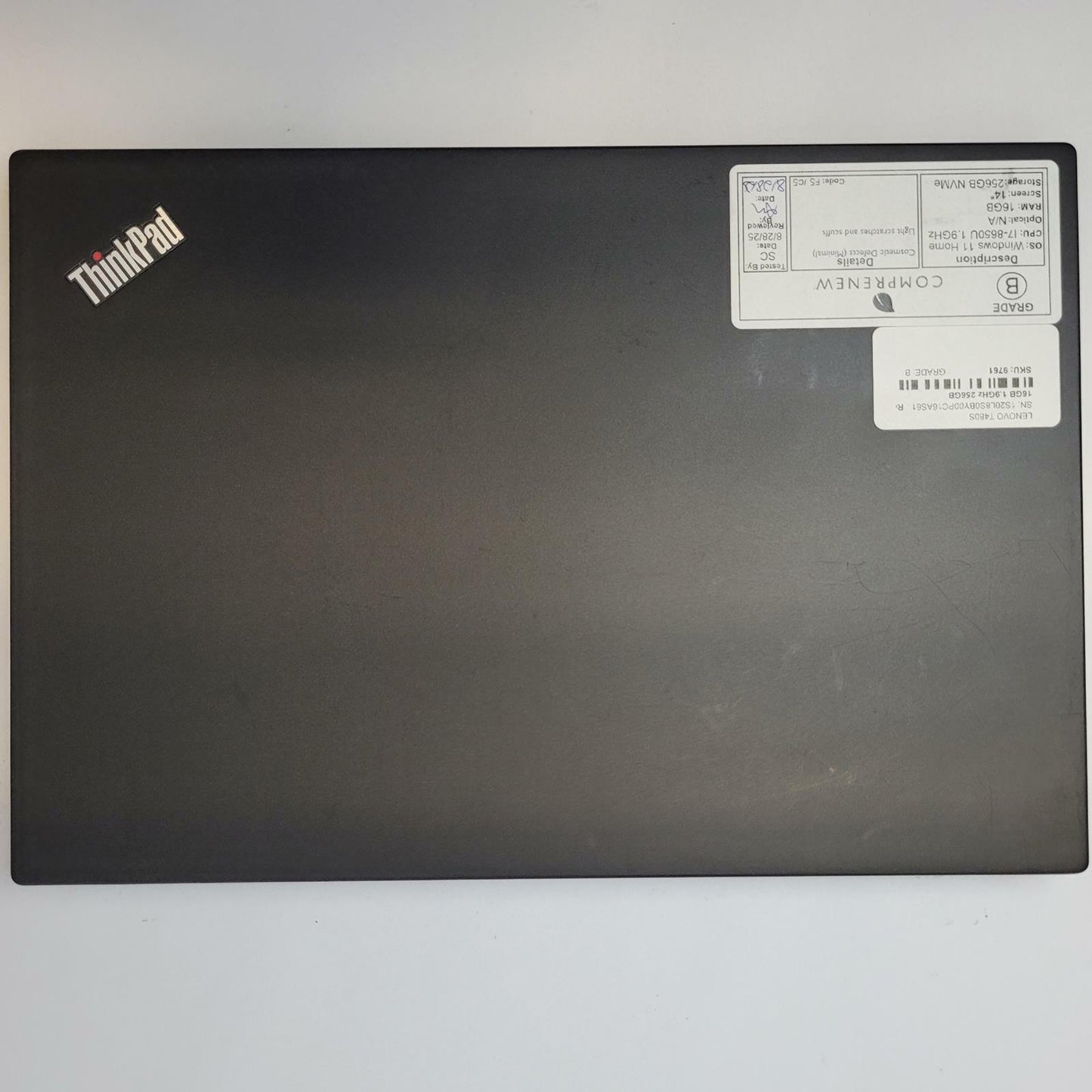LENOVO ThinkPad T480S Windows 11 Home i7-8650U 16GB RAM 256GB NVME | Grade B