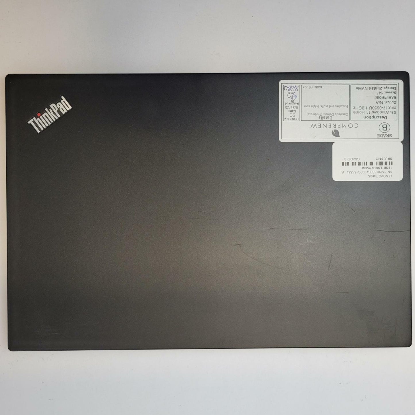 LENOVO ThinkPad T480S Win 11 Home i7-8650U 16GB RAM 256GB NVME | Grade B | 9764