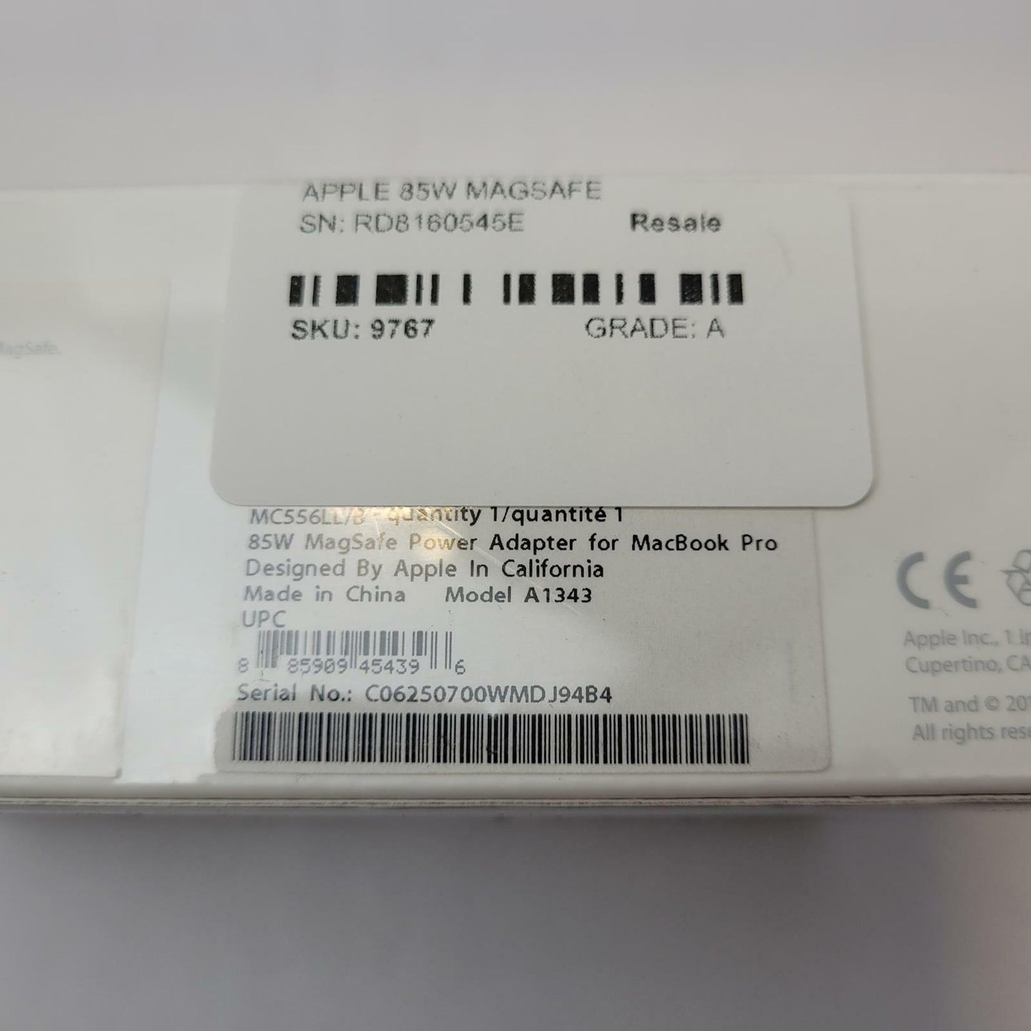 Apple 85W MagSafe Power Adapter | Grade A
