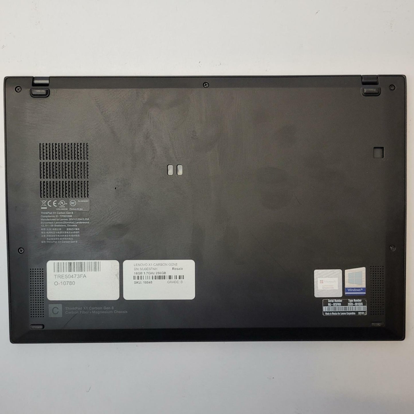 LENOVO X1 CARBON GEN8 Windows 11 Home i5-10310U 16GB RAM 256GB NVME | Grade B