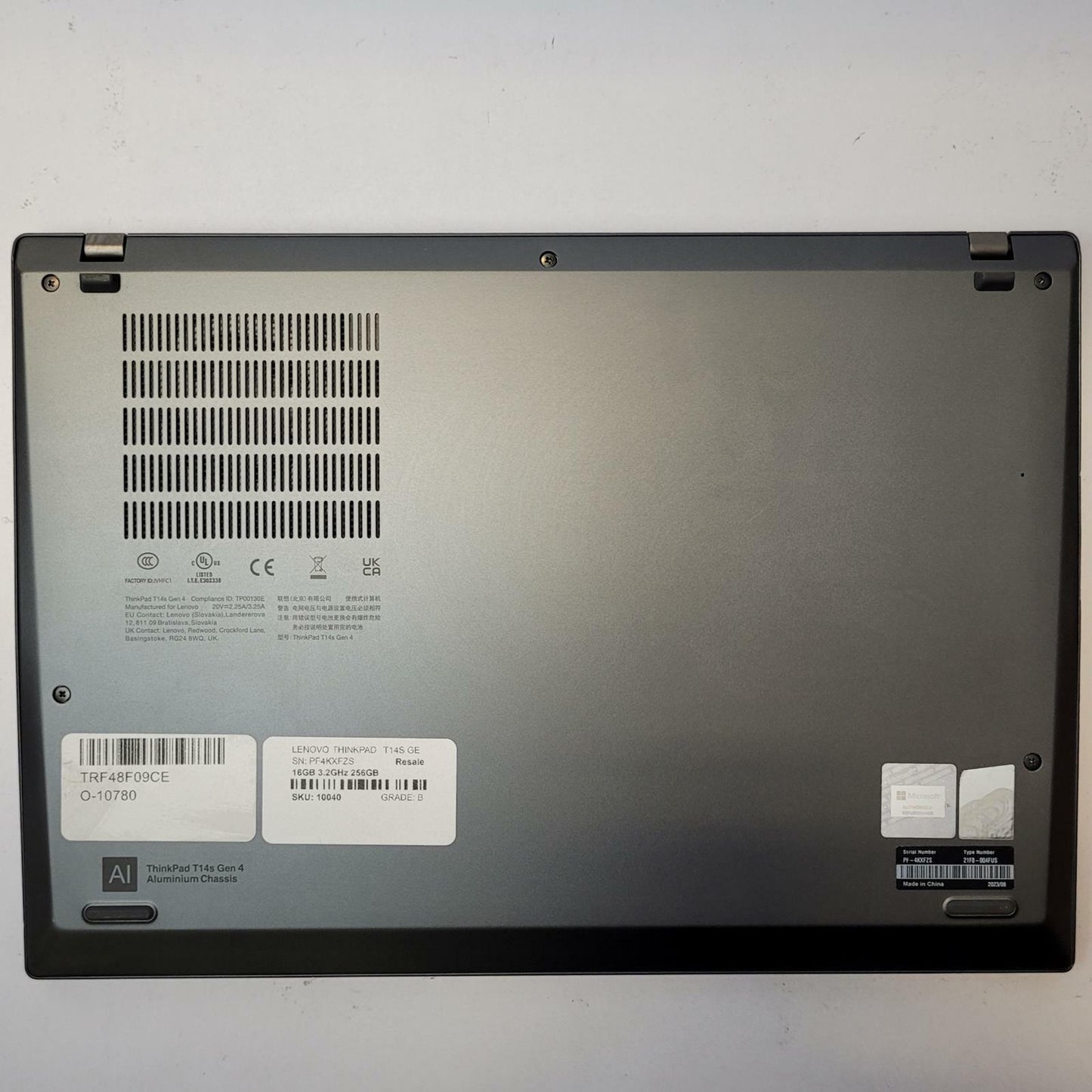 LENOVO THINKPAD T14S G4 Win 11 Ryzen 5 Pro 7540U 16GB RAM 256GB NVME | Grade B