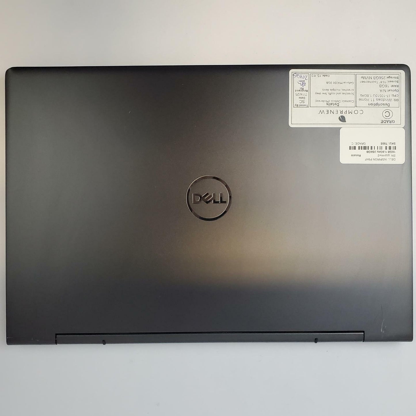 DELL INSPIRON P84F Win 11 Home I7-10510U 16GB RAM 256GB NVME | Grade C | 7805