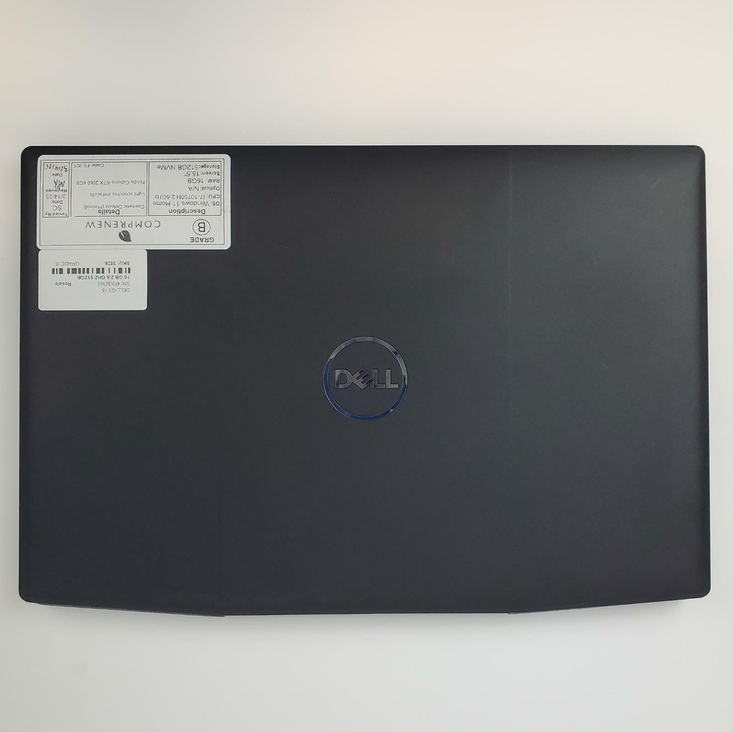 Dell G3 15 Win 11 Home i7-10750H 16GB RAM 512GB NVMe 6GB GPU | Grade B