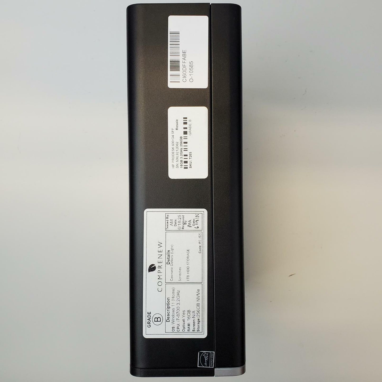 HP PRODESK 600 G4 SFF Win 11 Home i7-8700 16GB RAM 256GB NVME | Grade B