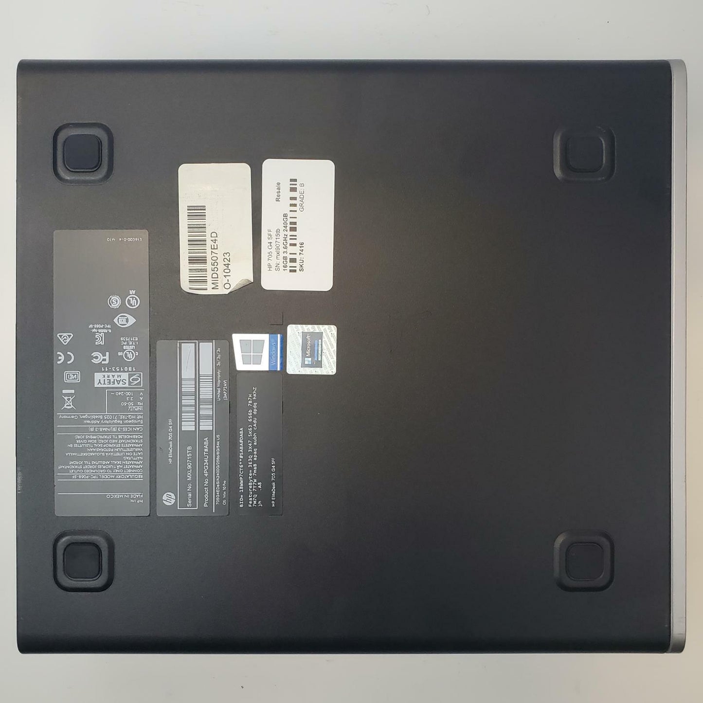 HP 705 G4 SFF Win 11 Ryzen 5 Pro 2400G 16GB RAM 240GB SSD | Grade B