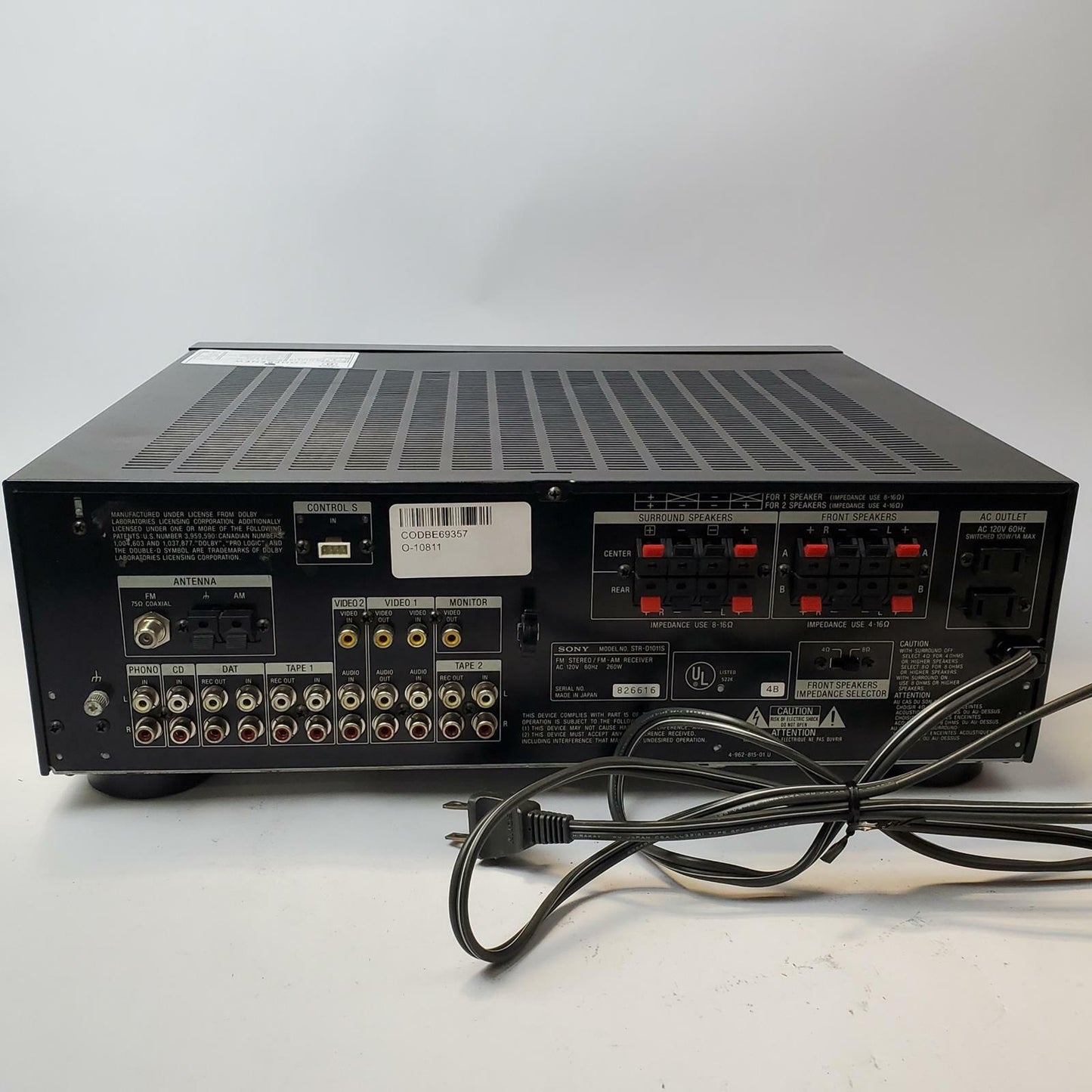 SONY STR-D1011S 5.1 AV Surround Receiver | Grade B